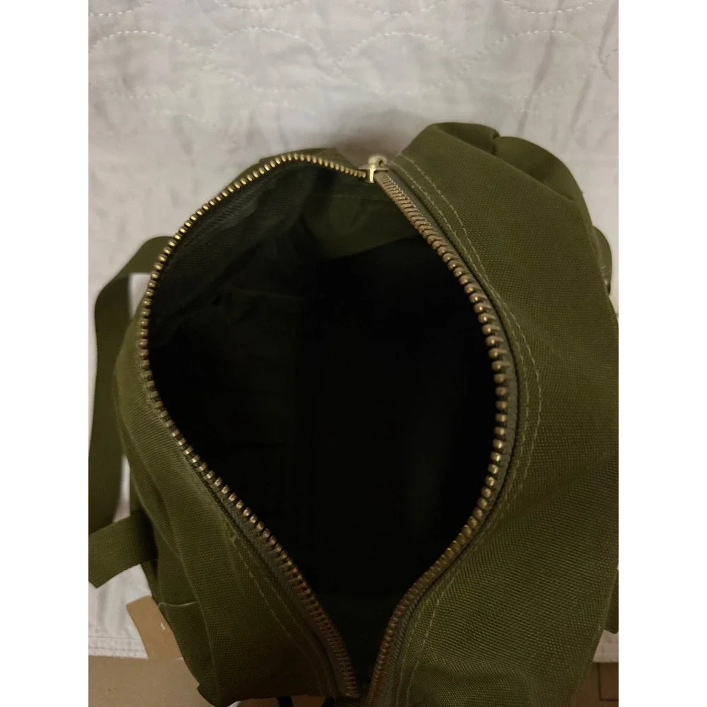 Unsettle & Co Commuter Bag Olive Green Canvas Rope Strap Carabiner Crossbody